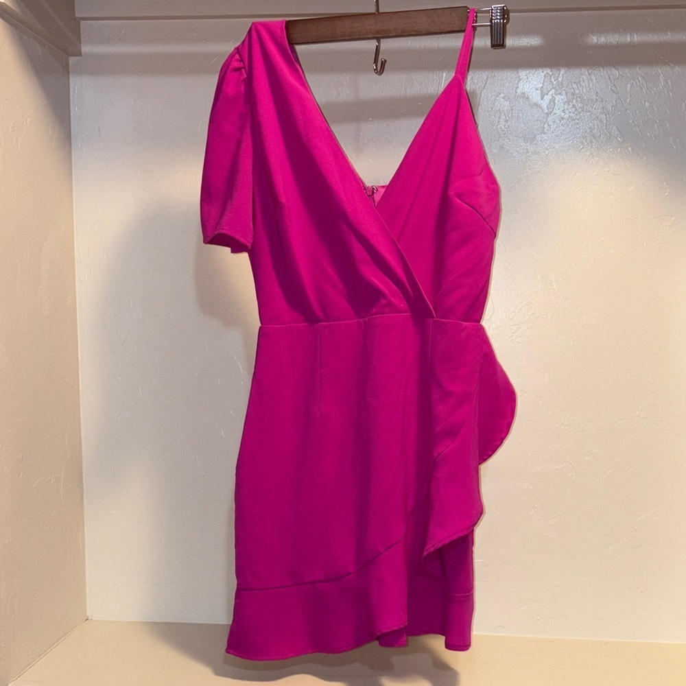 TCEC Fuchsia Asymmetrical Dress